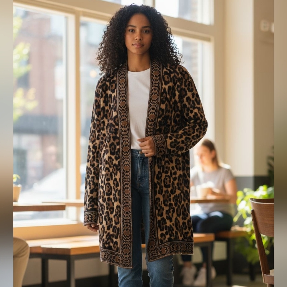 Ruby Rd. Leopard Print Cardigan - image 3